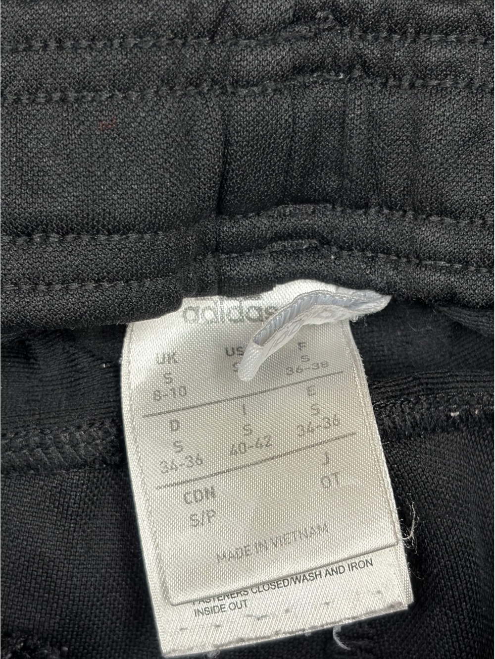 Adidas Black Athletic Track Pants with blue Stripes - Size - Picture 2 of 2